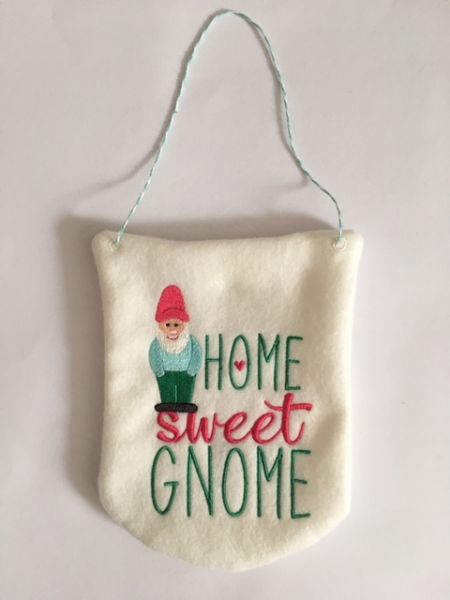Deko Wimpel "Home Sweet Gnome"