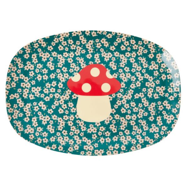 Melamin Servierteller Pilz-Xmas-print