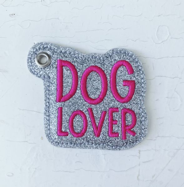 Anhänger mit Öse - Dog-Lover (pink)