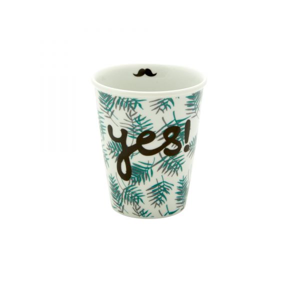 Porcelan Becher palm leaves and yes von Rice
