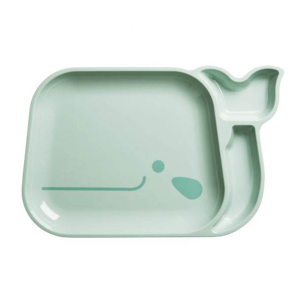 Melamin Kinderteller - Waal in mint von Rice