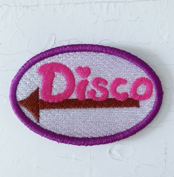 Bügel Patches - `Diso`mit Glitzer