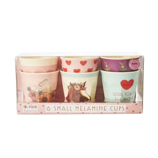 Melamin Becher (smal) Simply Yes (6er Set) von Rice
