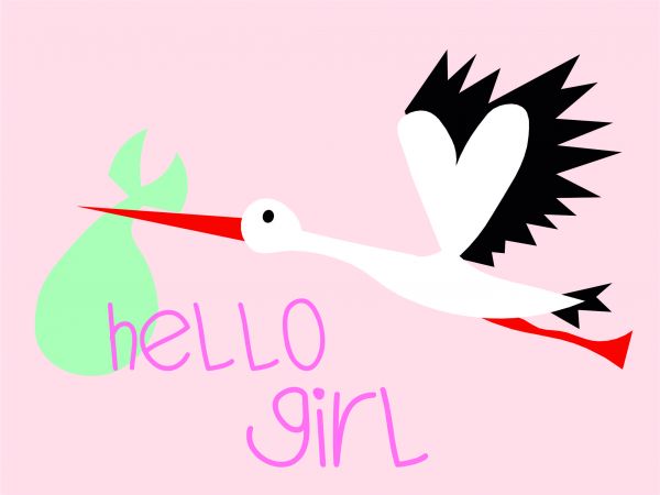 Postkarte - Hello Girl