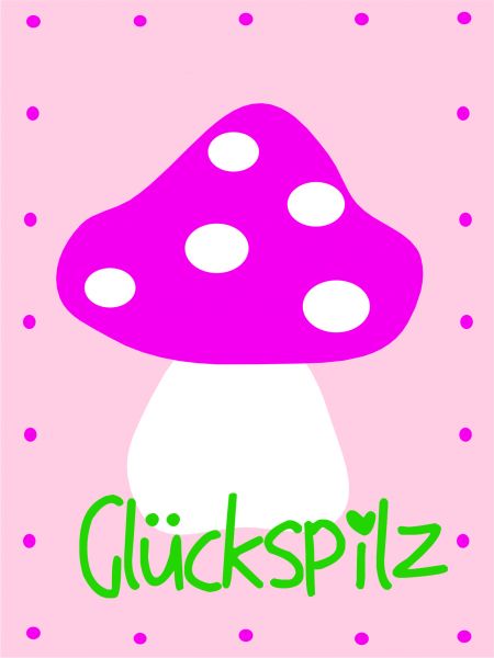 Postkarte - DIY - Glückspilz