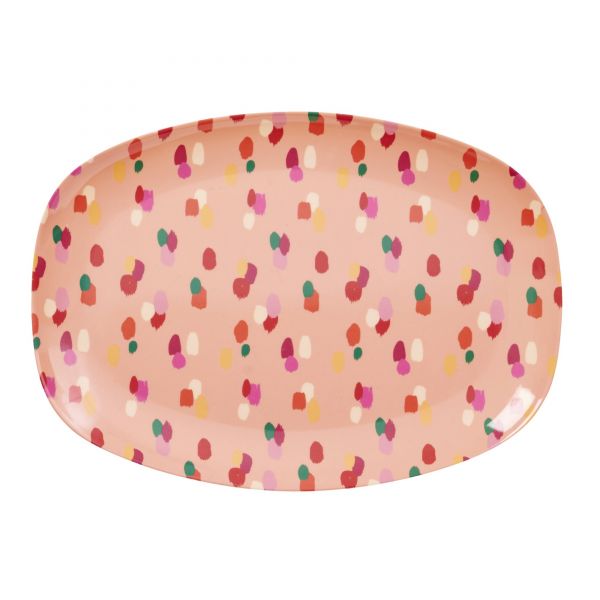 Melamin Servierteller "Coral Dapper Dot" print von Rice