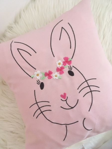 Kissen - Hasenmädchen (rosa)