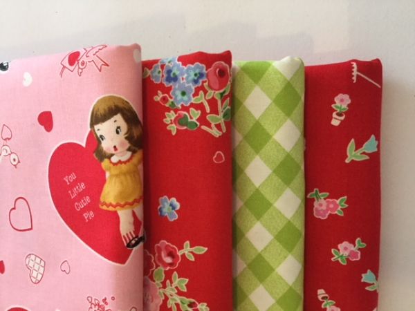 Stoffpaket - Super Sale - (rot, rosa,grün)