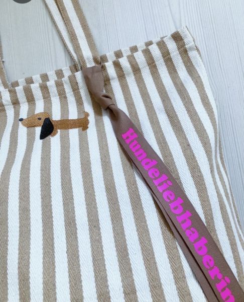 Shopper mit Dackel-(beige)