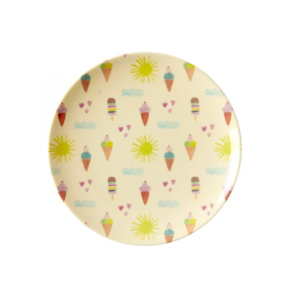 Melamin Teller Summer- print von Rice