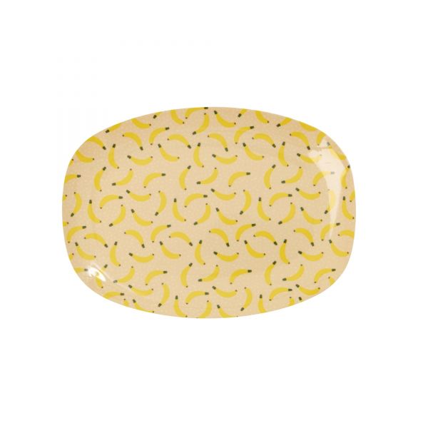Melamin Servierteller with Banana Print von Rice
