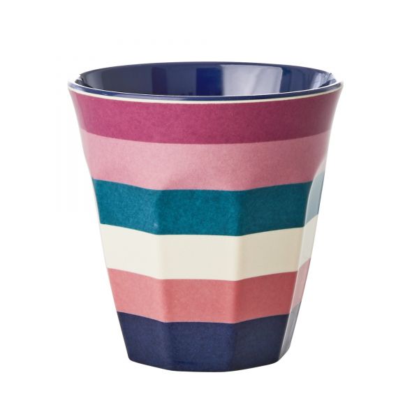 Melamin Becher Stripes Print von Rice