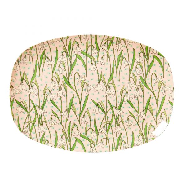 Melamin Servierteller Snowdrop - print von Rice
