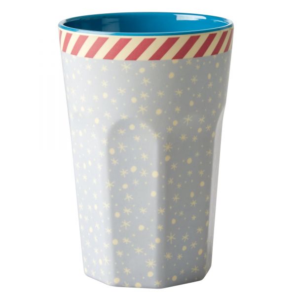 Melamin Latte-Becher Snowflake print von Rice