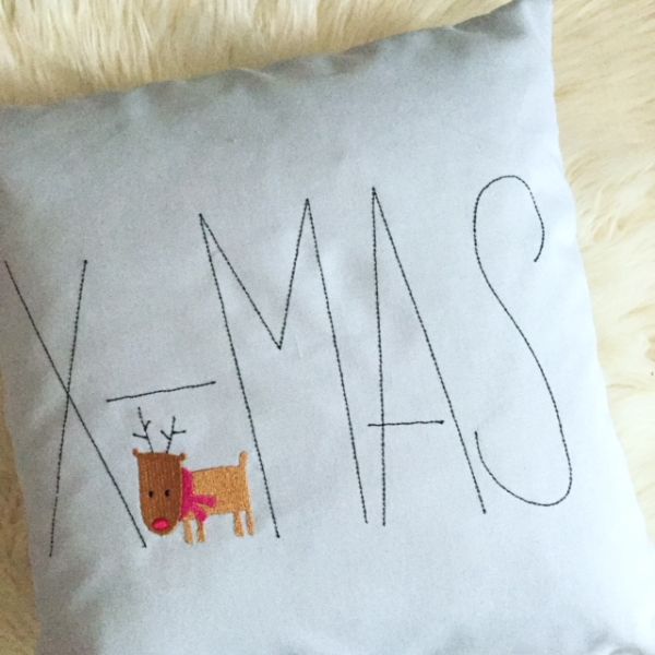 Kissen - X-Mas - (hell blau)