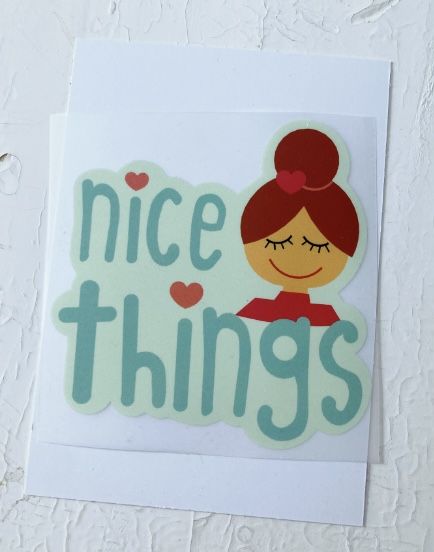 Bügelbild - "nice things"
