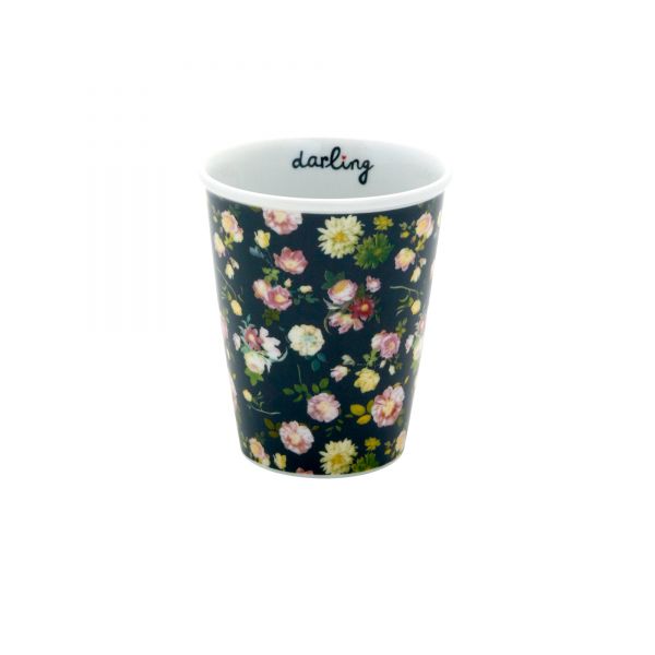 Porcelan Becher dark rose von Rice