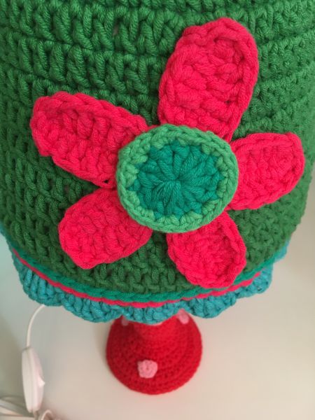 Lieblingslampe by Bea Rot/Grün mit Blume
