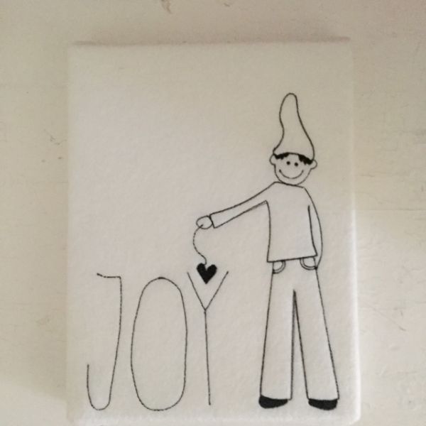 Leinwand "JOY" 20x24 cm (black)