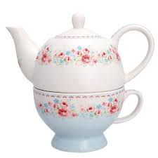 Teetasse mit Kanne Tess white von GreenGate