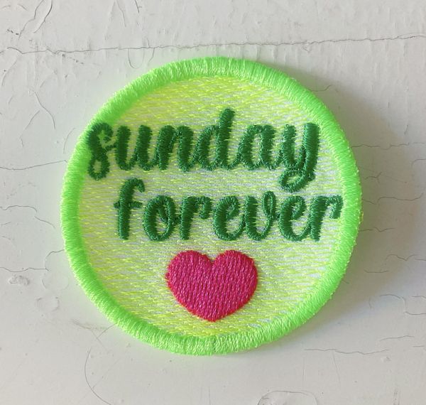 Bügel Patches - `sunday forever`