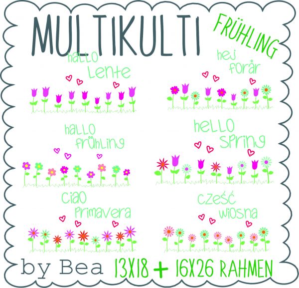 Multikulti hallo Frühling (13x18 und 16x26)