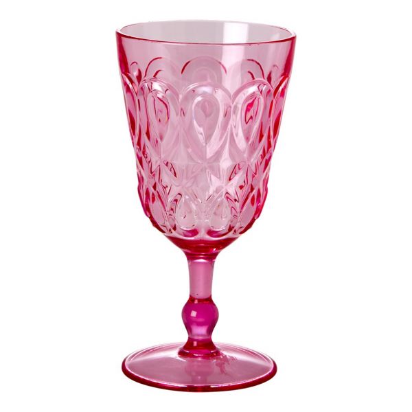 Weinglas - Acryl in pink von Rice